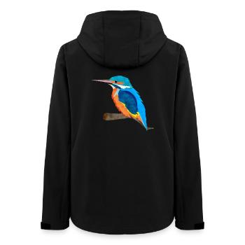 multi-faceted kingfisher with bright plumage - Women’s Recycled Softshell Jacket by Stanley/Stella - black - Back - AI Model Female 172 light (172cm)