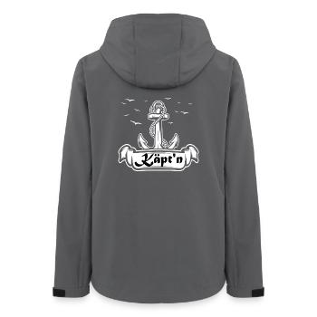 Captain Anchor Seafaring Logo - Veste softshell femme recyclée Stanley/Stella - charbon - Dos - AI Model Female 172 light (172cm)