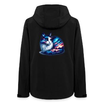 Katze - Frauen Recycelte Softshelljacke von Stanley/Stella - Schwarz - Hinten - AI Model Female 172 light (172cm)