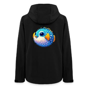 Kugelfisch - Frauen Recycelte Softshelljacke von Stanley/Stella - Schwarz - Hinten - AI Model Female 172 light (172cm)