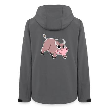 Bull Animal Motif Kids - Women’s Recycled Softshell Jacket by Stanley/Stella - anthracite - Back - AI Model Female 172 light (172cm)