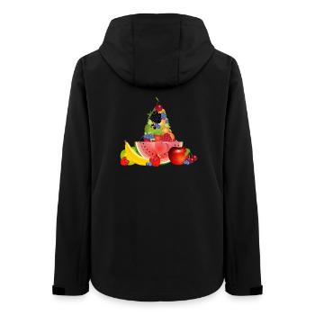pyramide de fruits colorée avec pastèque - Veste softshell femme recyclée Stanley/Stella - noir - Dos - AI Model Female 172 light (172cm)