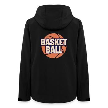 Dynamisches Basketball-Design - Frauen Recycelte Softshelljacke von Stanley/Stella - Schwarz - Hinten - AI Model Female 172 light (172cm)
