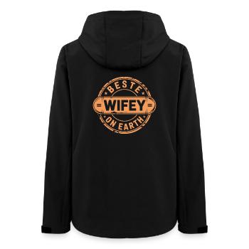 Beste Wifey Geschenk Valentinstag - Frauen Recycelte Softshelljacke von Stanley/Stella - Schwarz - Hinten - AI Model Female 172 light (172cm)