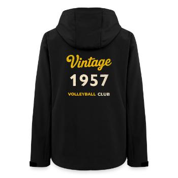 Vintage 1957 – Volleyball Club Rétro Année de naissance - Veste softshell femme recyclée Stanley/Stella - noir - Dos - AI Model Female 172 light (172cm)