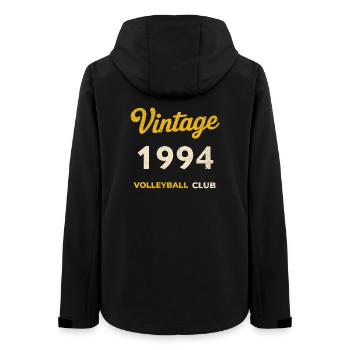 Vintage 1994 – Volleyball Club Retro Birth Year - Women’s Recycled Softshell Jacket by Stanley/Stella - black - Back - AI Model Female 172 light (172cm)