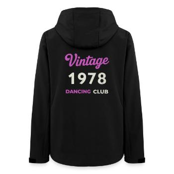 Vintage 1978 – Dancing Club Retro Birth Year - Women’s Recycled Softshell Jacket by Stanley/Stella - black - Back - AI Model Female 172 light (172cm)