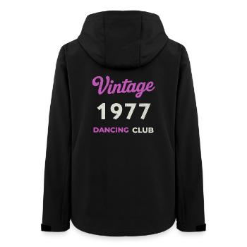 Vintage 1977 – Dancing Club Retro Birth Year - Women’s Recycled Softshell Jacket by Stanley/Stella - black - Back - AI Model Female 172 light (172cm)