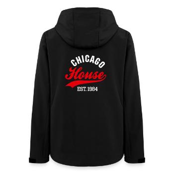 Vintage Chicago House est. 1984 Rave House Party - Frauen Recycelte Softshelljacke von Stanley/Stella - Schwarz - Hinten - AI Model Female 172 light (172cm)