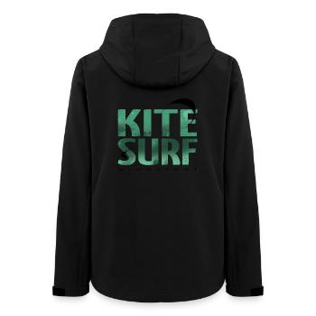 KITESURF 2021 green - Women’s Recycled Softshell Jacket by Stanley/Stella - black - Back - AI Model Female 172 light (172cm)