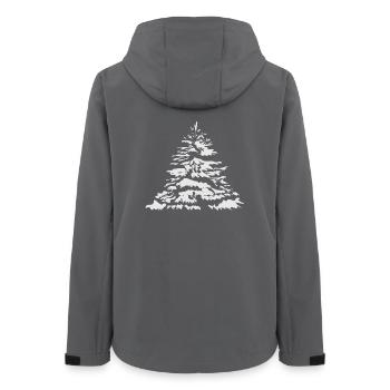 snow-covered Christmas tree or Christmas tree - Women’s Recycled Softshell Jacket by Stanley/Stella - anthracite - Back - AI Model Female 172 light (172cm)