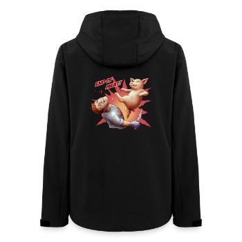 End of Meat - Frauen Recycelte Softshelljacke von Stanley/Stella - Schwarz - Hinten - AI Model Female 172 light (172cm)