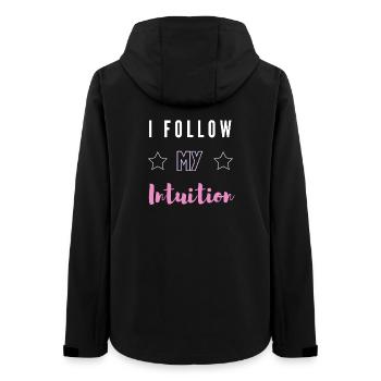 Ich folge meiner Intuition und spiritueller Denkweise Tee - Frauen Recycelte Softshelljacke von Stanley/Stella - Schwarz - Hinten - AI Model Female 172 light (172cm)