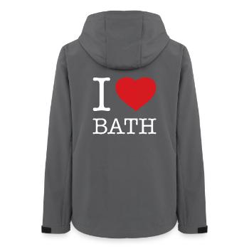 I LOVE BATH - Women’s Recycled Softshell Jacket by Stanley/Stella - anthracite - Back - AI Model Female 172 light (172cm)