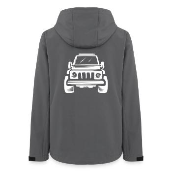 4x4 Offroad Car - Off-Road and Dirt Symbol - Women’s Recycled Softshell Jacket by Stanley/Stella - anthracite - Back - AI Model Female 172 light (172cm)
