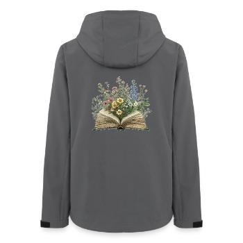 Livre fleuri - Veste softshell femme recyclée Stanley/Stella - charbon - Dos - AI Model Female 172 light (172cm)
