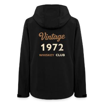 Vintage 1972 – Whiskey Club Retro Geburtsjahr - Frauen Recycelte Softshelljacke von Stanley/Stella - Schwarz - Hinten - AI Model Female 172 light (172cm)