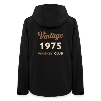 Vintage 1975 – Whiskey Club Retro Geburtsjahr - Frauen Recycelte Softshelljacke von Stanley/Stella - Schwarz - Hinten - AI Model Female 172 light (172cm)