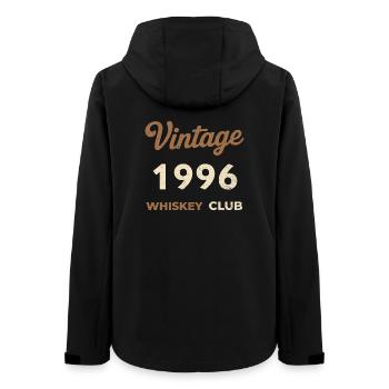 Vintage 1996 – Whiskey Club Retro Geburtsjahr - Frauen Recycelte Softshelljacke von Stanley/Stella - Schwarz - Hinten - AI Model Female 172 light (172cm)