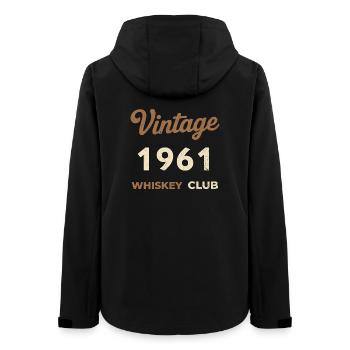 Vintage 1961 – Whiskey Club Retro Geburtsjahr - Frauen Recycelte Softshelljacke von Stanley/Stella - Schwarz - Hinten - AI Model Female 172 light (172cm)