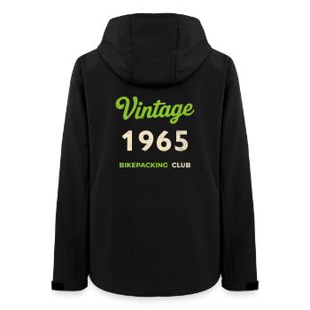 Millésime 1965 – Bikepacking Club Rétro Année de naissance - Veste softshell femme recyclée Stanley/Stella - noir - Dos - AI Model Female 172 light (172cm)