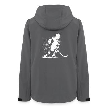 Energetic Hockey Design -Hockey - Women’s Recycled Softshell Jacket by Stanley/Stella - anthracite - Back - AI Model Female 172 light (172cm)