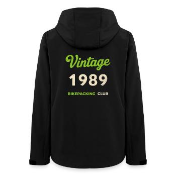 Millésime 1989 – Année de naissance rétro du Bikepacking Club - Veste softshell femme recyclée Stanley/Stella - noir - Dos - AI Model Female 172 light (172cm)