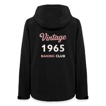 Millésime 1965 – Année de naissance rétro du Baking Club - Veste softshell femme recyclée Stanley/Stella - noir - Dos - AI Model Female 172 light (172cm)