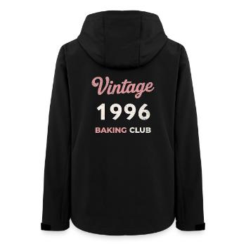 Vintage 1996 – Baking Club Retro Geburtsjahr - Frauen Recycelte Softshelljacke von Stanley/Stella - Schwarz - Hinten - AI Model Female 172 light (172cm)