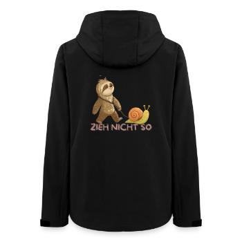 Zieh Nicht So – Langsame Freundschaft - Frauen Recycelte Softshelljacke von Stanley/Stella - Schwarz - Hinten - AI Model Female 172 light (172cm)
