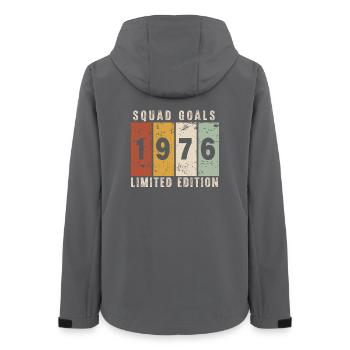 anniversaire 1976 - 50 ans - Veste softshell femme recyclée Stanley/Stella - charbon - Dos - AI Model Female 172 light (172cm)