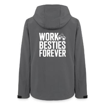 Work Besties Forever - Women’s Recycled Softshell Jacket by Stanley/Stella - anthracite - Back - AI Model Female 172 light (172cm)