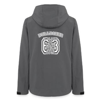 Bulldozer Mücke Spruch 63 Football - Frauen Recycelte Softshelljacke von Stanley/Stella - Anthrazit - Hinten - AI Model Female 172 light (172cm)