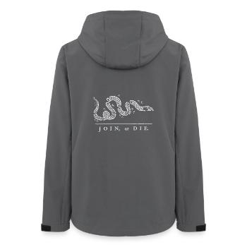Gadsden vieux drapeau rejoindre ou mourir franklinwhite - Veste softshell femme recyclée Stanley/Stella - charbon - Dos - AI Model Female 172 light (172cm)