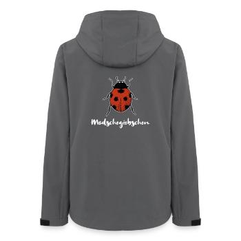 Modschegiebchen Marienkäfer Sächsisch Geschenk - Frauen Recycelte Softshelljacke von Stanley/Stella - Anthrazit - Hinten - AI Model Female 172 light (172cm)