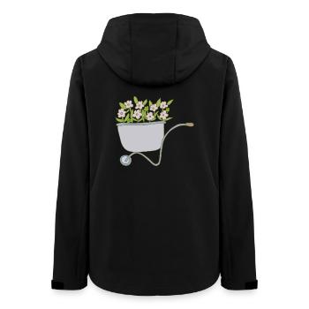 Wheelbarrows Flowers - Women’s Recycled Softshell Jacket by Stanley/Stella - black - Back - AI Model Female 172 light (172cm)
