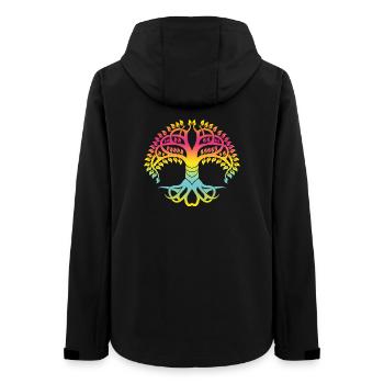 Tree of Life T-Shirt Gradient Coloring - Women’s Recycled Softshell Jacket by Stanley/Stella - black - Back - AI Model Female 172 light (172cm)
