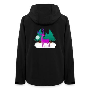 Christmas deer - Women’s Recycled Softshell Jacket by Stanley/Stella - black - Back - AI Model Female 172 light (172cm)