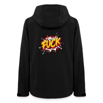 BoomFuuuuuu - Women’s Recycled Softshell Jacket by Stanley/Stella - black - Back - AI Model Female 172 light (172cm)