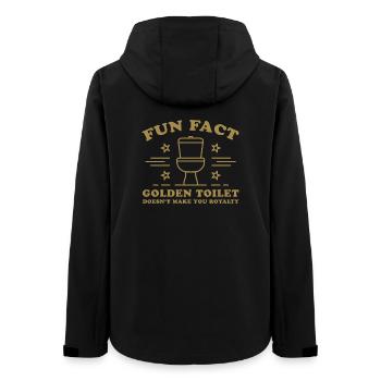 Fun Fact – Golden Toilet Doesn’t Make You Royalty - Women’s Recycled Softshell Jacket by Stanley/Stella - black - Back - AI Model Female 172 light (172cm)