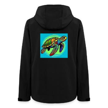 turtle - Women’s Recycled Softshell Jacket by Stanley/Stella - black - Back - AI Model Female 172 light (172cm)
