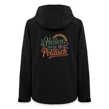  Heilen Ist Politisch Feministische Selbstfürsorge - Frauen Recycelte Softshelljacke von Stanley/Stella - Schwarz - Hinten - AI Model Female 172 light (172cm)