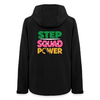 Danse irlandaise Éventeur celtique de danse - Veste softshell femme recyclée Stanley/Stella - noir - Dos - AI Model Female 172 light (172cm)
