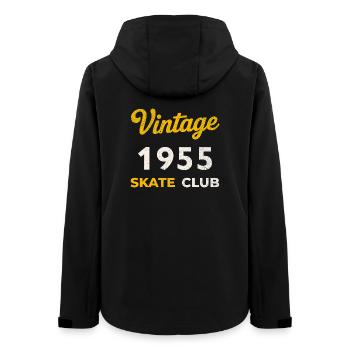 Vintage 1955 Skate Club Retro Geburtsjahr Geschenk - Frauen Recycelte Softshelljacke von Stanley/Stella - Schwarz - Hinten - AI Model Female 172 light (172cm)