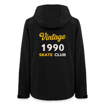 Vintage 1990 Skate Club Retro Geburtsjahr Geschenk - Frauen Recycelte Softshelljacke von Stanley/Stella - Schwarz - Hinten - AI Model Female 172 light (172cm)