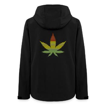cannabis leaf - Women’s Recycled Softshell Jacket by Stanley/Stella - black - Back - AI Model Female 172 light (172cm)