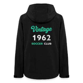 Vintage 1962 – Soccer Club Retro Geburtsjahr - Frauen Recycelte Softshelljacke von Stanley/Stella - Schwarz - Hinten - AI Model Female 172 light (172cm)