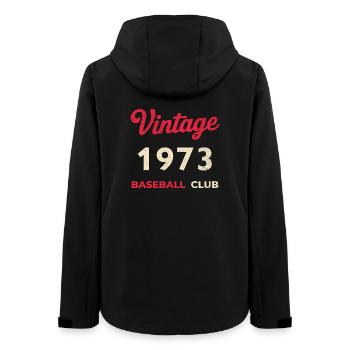 Millésime 1973 – Année de naissance rétro du club de baseball - Veste softshell femme recyclée Stanley/Stella - noir - Dos - AI Model Female 172 light (172cm)