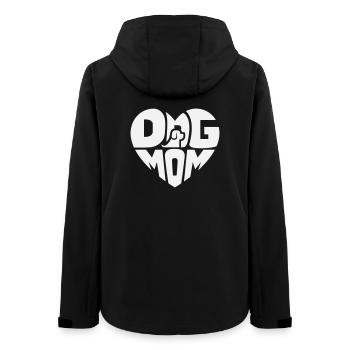 Hundemama Herz mit Hund Logo - Frauen Recycelte Softshelljacke von Stanley/Stella - Schwarz - Hinten - AI Model Female 172 light (172cm)