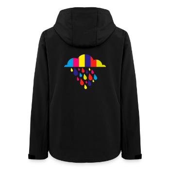 coloré pluie d'automne - Veste softshell femme recyclée Stanley/Stella - noir - Dos - AI Model Female 172 light (172cm)